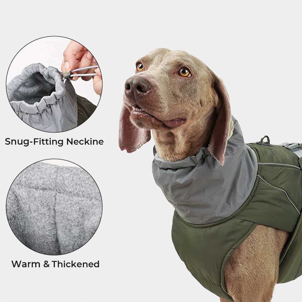 Waterproof Warm High Collar Reflective Dog Thickened Jacket