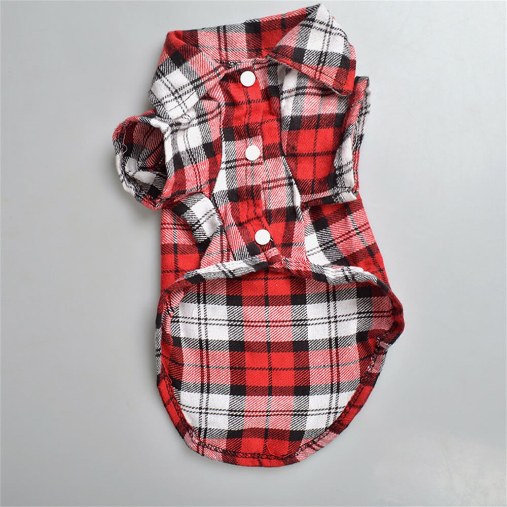 Classic Plaid Dog Shirt - Cozy and Stylish for Every Occasion