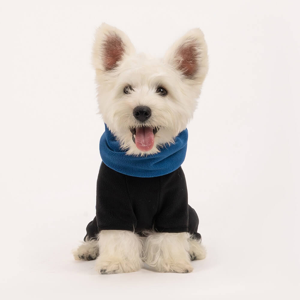 Full Coverage Polar Fleece Dog Onesie with Removable Collar