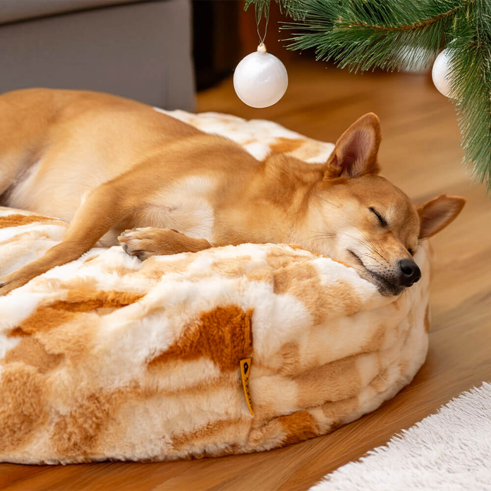 Cloudy Fluffy Calming Donuts Round Dog Beds