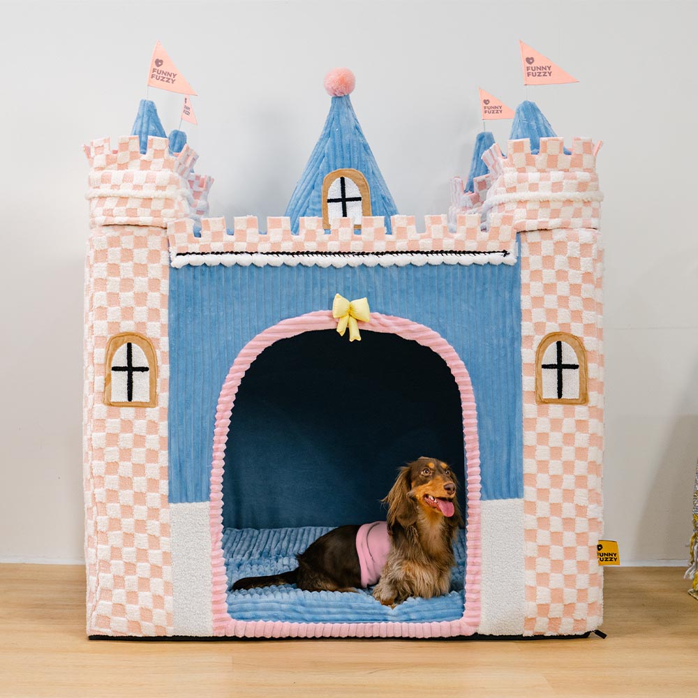 FUNNYFUZZY  Cozy Orthopedic Kids Indoor Play Tent Dog Tent Bed - Fairytale Dreamland