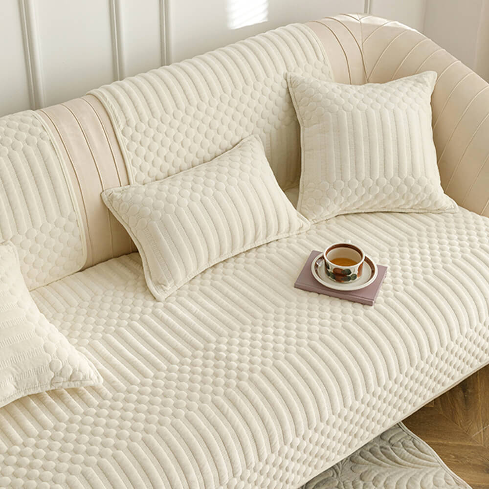 Warm Plush Vintage Non-Slip Couch Cover