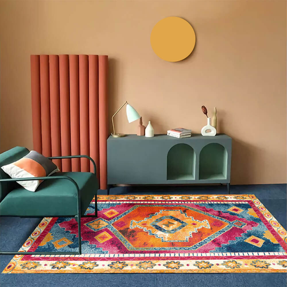 Bohemian folk retro living room sofa carpet