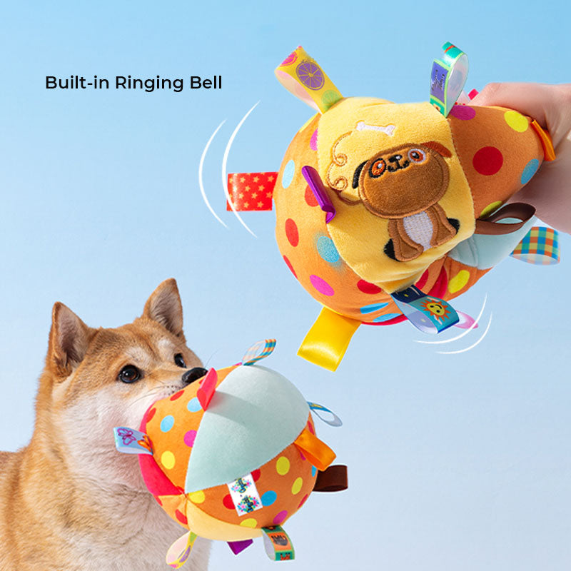 Cute Embroidered Squeaky Ball Interactive Dog Toys