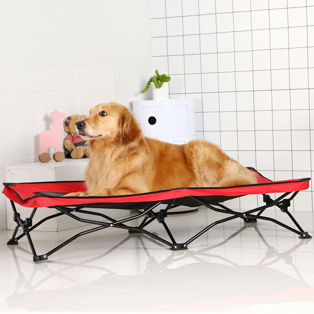 Breathable Moisture-Resistant Foldable Camping Cot Big Elevated Dog Bed