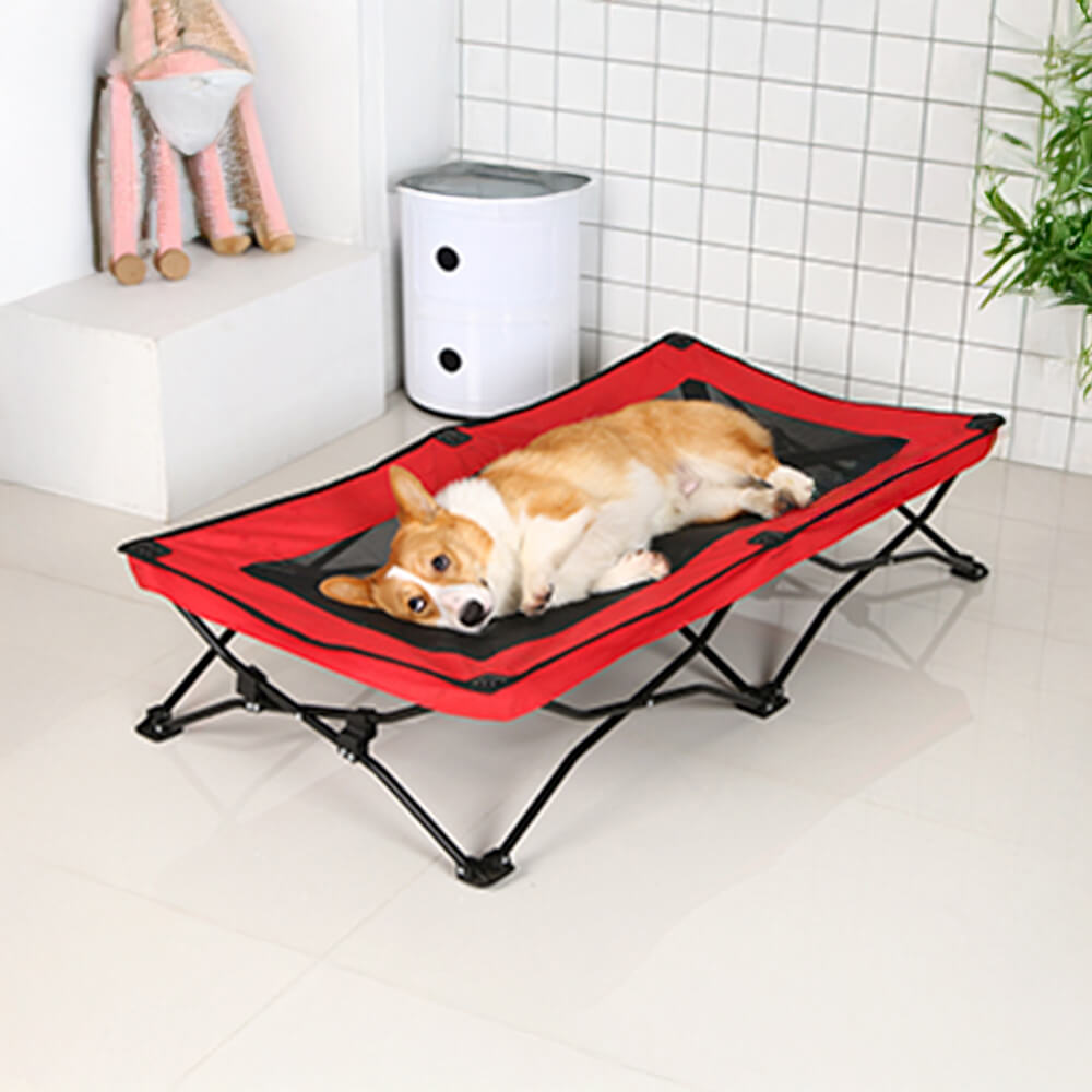 Breathable Moisture-Resistant Foldable Camping Cot Big Elevated Dog Bed