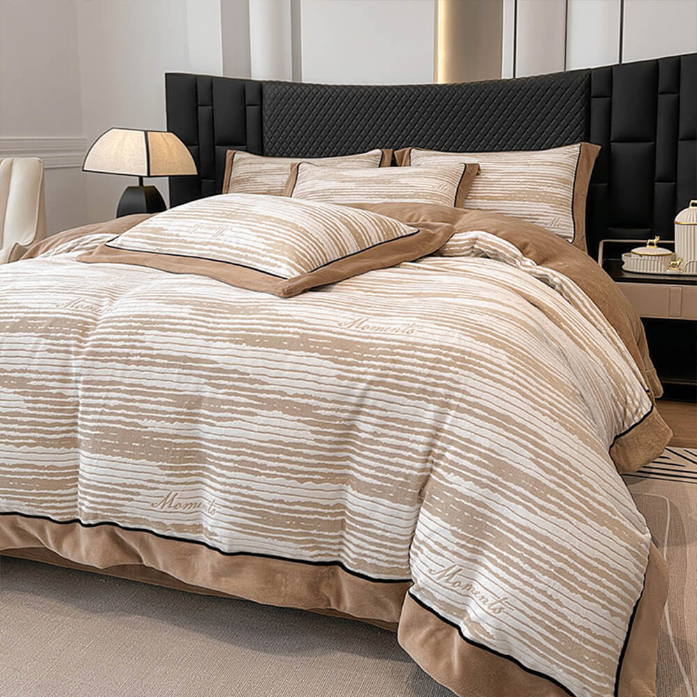 Luxurious Double-Sided Milk Velvet Warm Bed Sheet Set