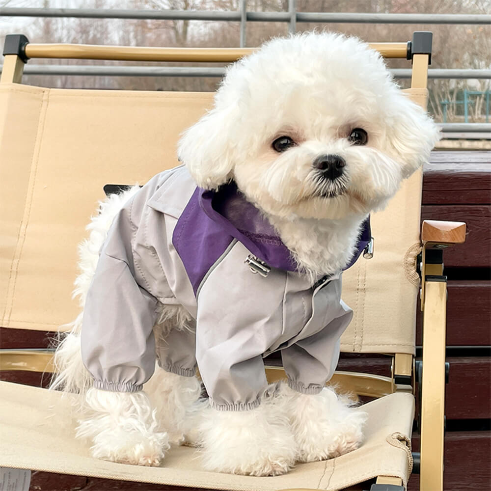 Stylish Waterproof Windproof Adjustable Outdoor Dog Hooded Jacket