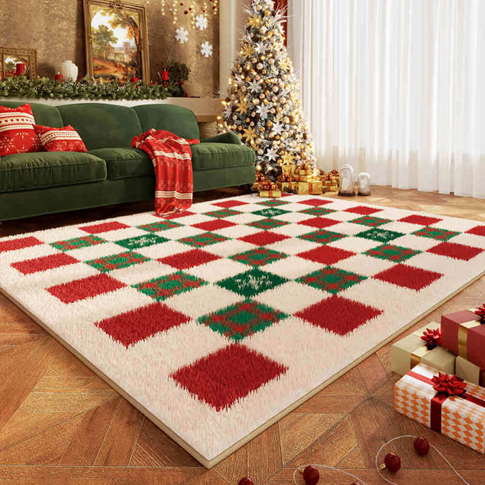 Christmas Warm Multi-Purpose Non-Slip Decorative Large Area Home Rug