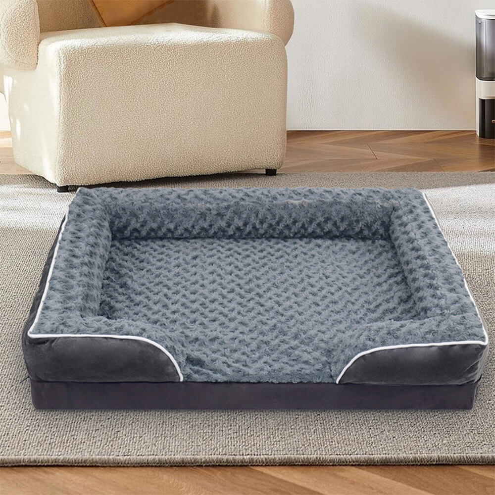 Detachable Waterproof Full Surround Support Orthopedic Dog Bed