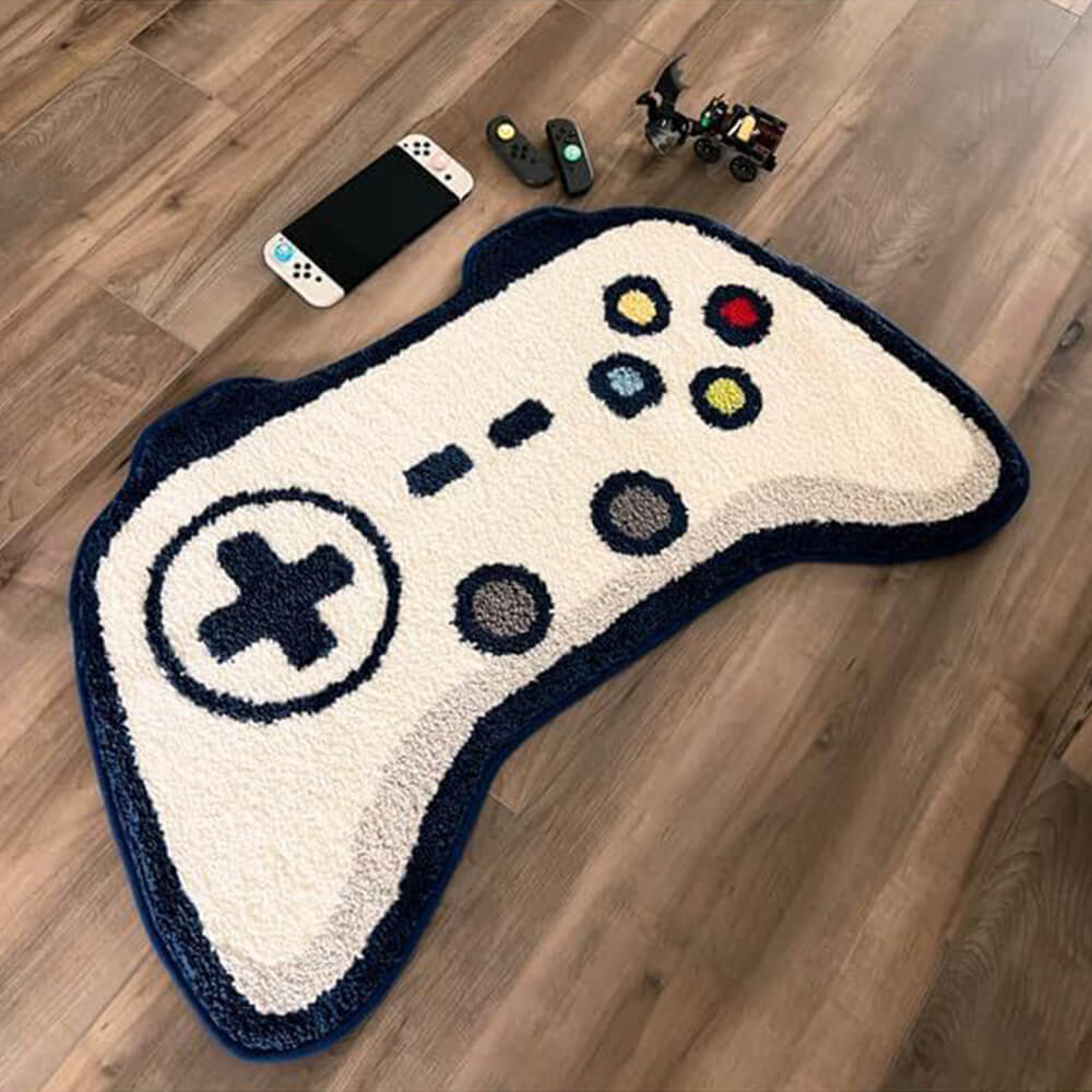 Game Controller Shaped Faux Cashmere Printed Rug