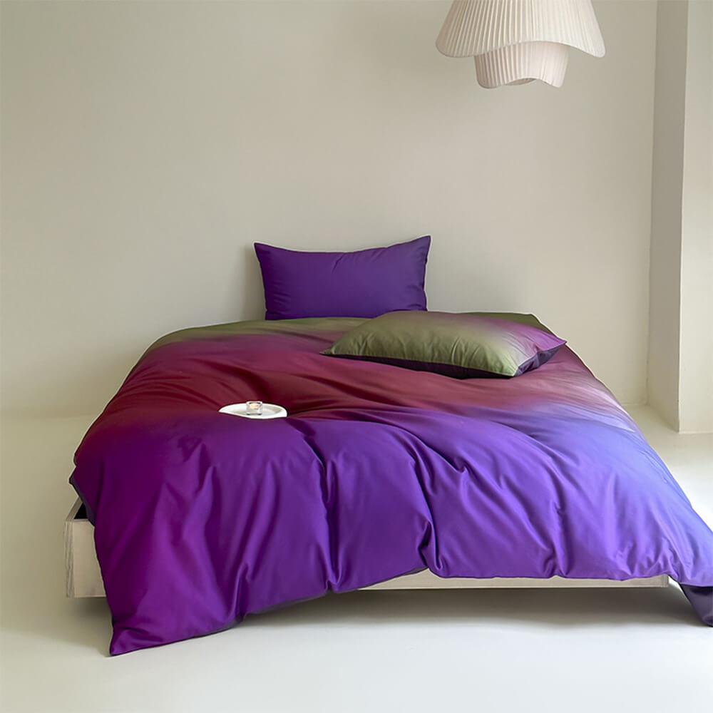 Gradient Color Ultra-Soft Warm Cotton Bed Sheet Set