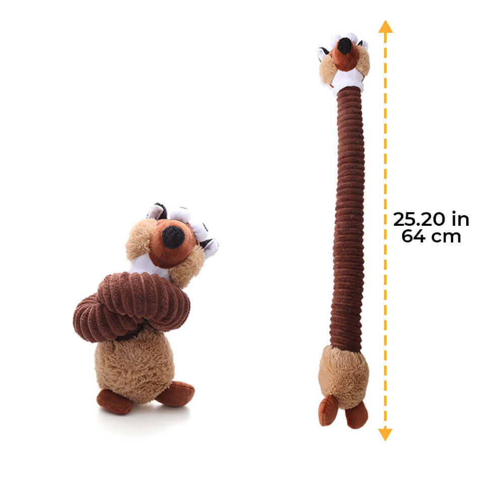 Long Neck Animal Squeaky Plush Dog Toy Interactive Chew Toy