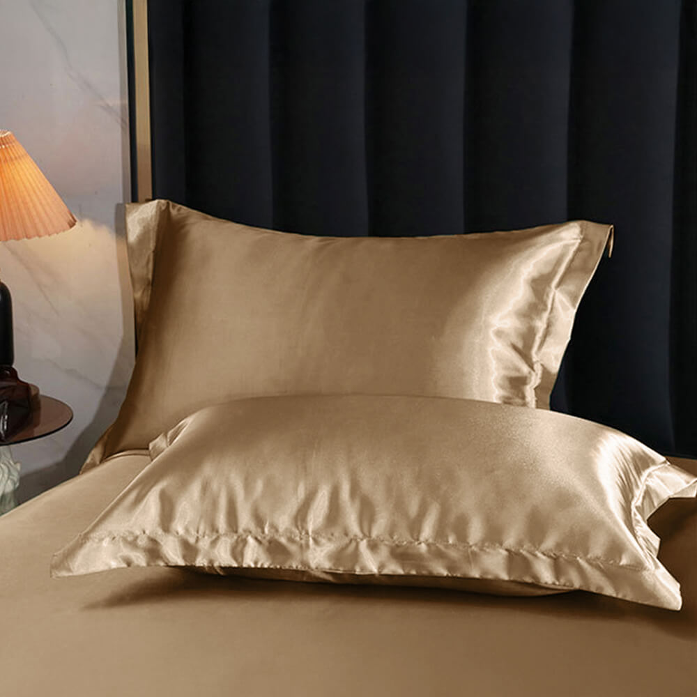 Luxurious Cooling Glossy Double-Sided Satin Bed Sheet Set