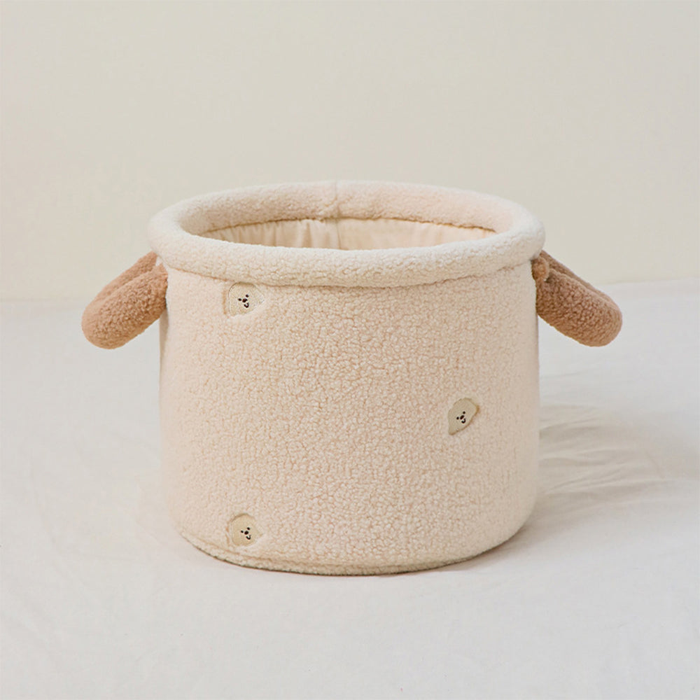 Multi-Functional Durable Plush Dog Toy Storage Basket