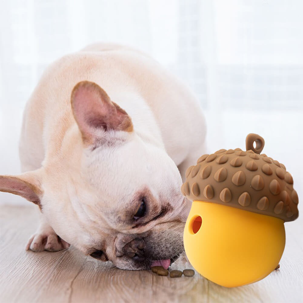 Pinecone Shape Interactive Leaking Food Ball Slow Feeder Dog Toy