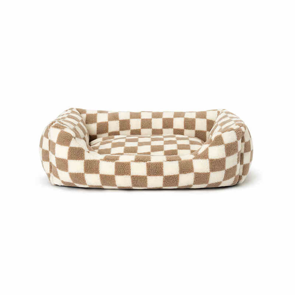 Stylish Checkerboard Warmth Removable Washable  Dog Sofa Bed