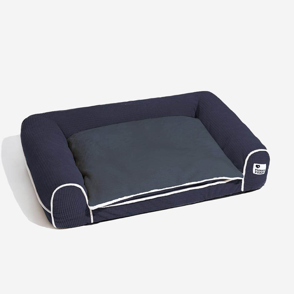 Deluxe Flannel Double-Layer Orthopedic Dog Sofa Bed