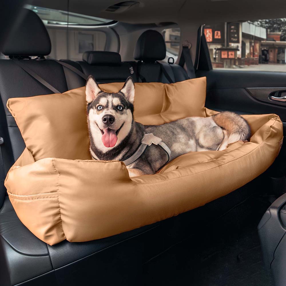 Travel Bolster Safety Waterproof Medium Large Dog Car Back Seat Bed