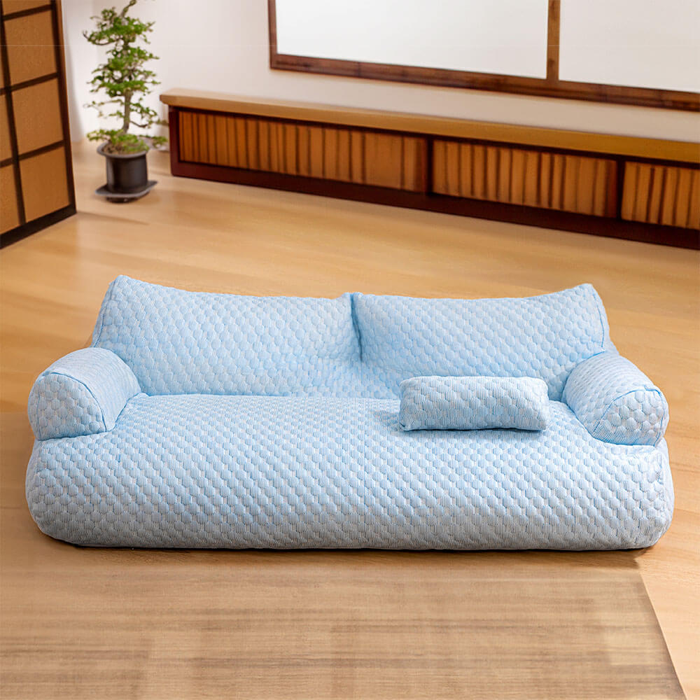 Ice Silk Cooling Pet Bed Breathable Washable Dog Sofa Bed