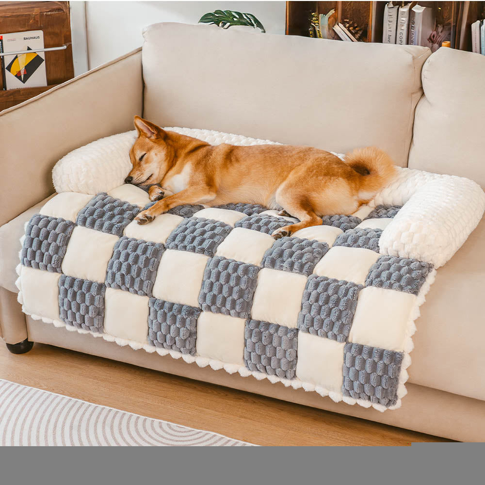 Plaid Cozy Sofa Protector Dog Mat - SnugPad