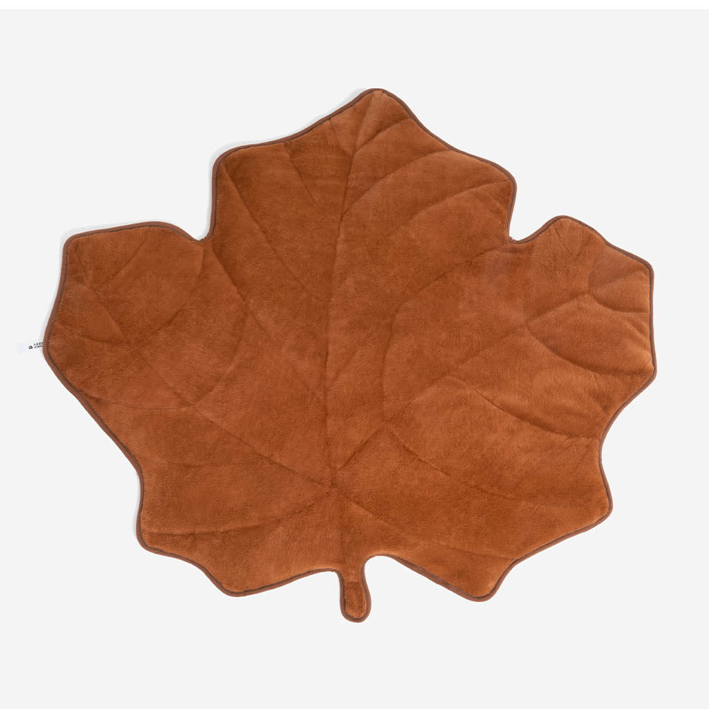 Plush Leaf-Shaped Washable Dog Mat-The Leaf Collector