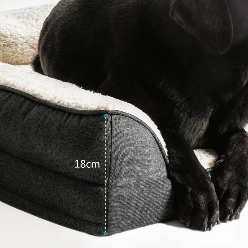 Plush Pet Sofa Bed Memory Foam Orthopedic Dog Bed