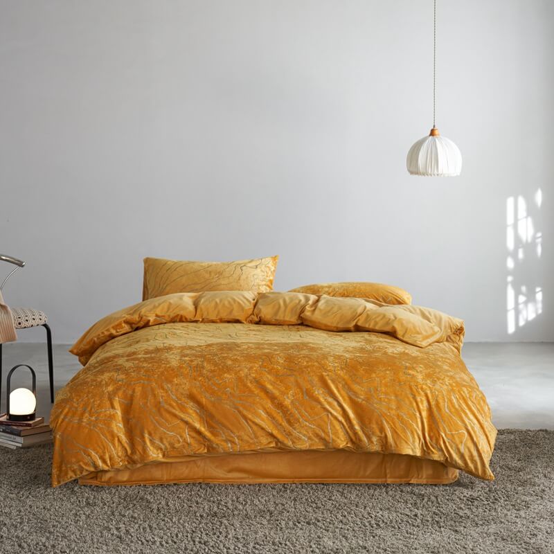 Premium Velvet Soft Anti-Static Suede Bed Sheet Set