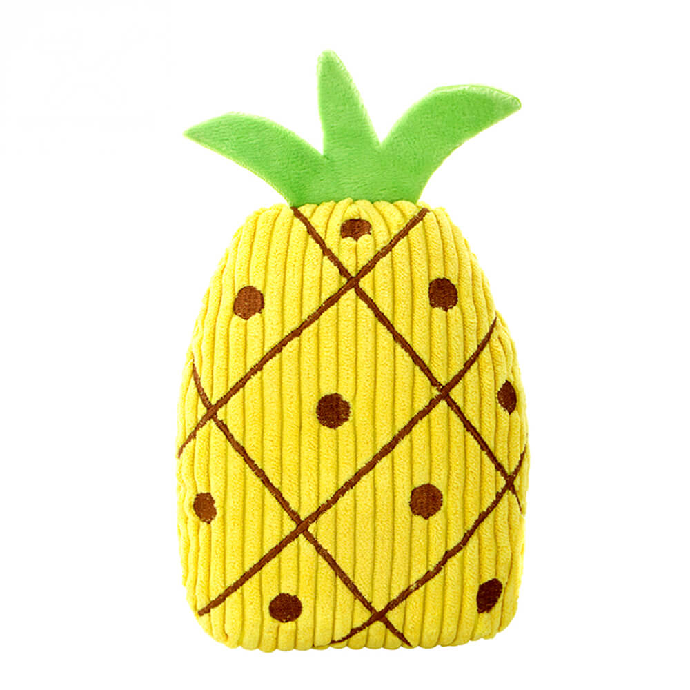 Durable Plush Fruit Shaped Squeaky Chew Dog Toy