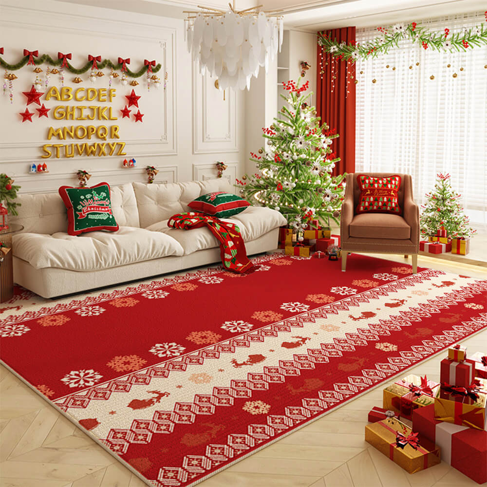 Merry Christmas Multi-Purpose Non-Slip Decorative Large Area Home Rug