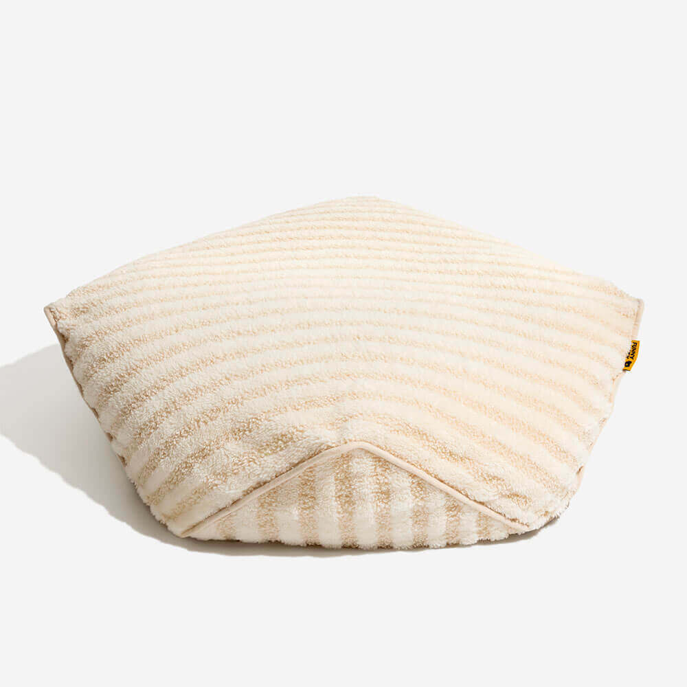 Trendy Striped Pattern Polygonal  Calming Bean Bag Dog Bed