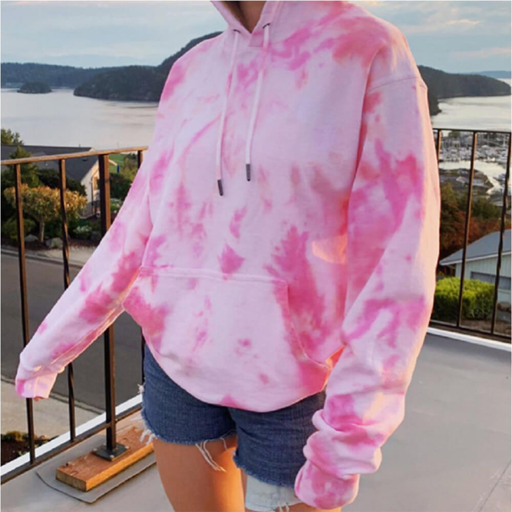 Stylish Tie-Dye Pullover Sweatshirt Hoodie