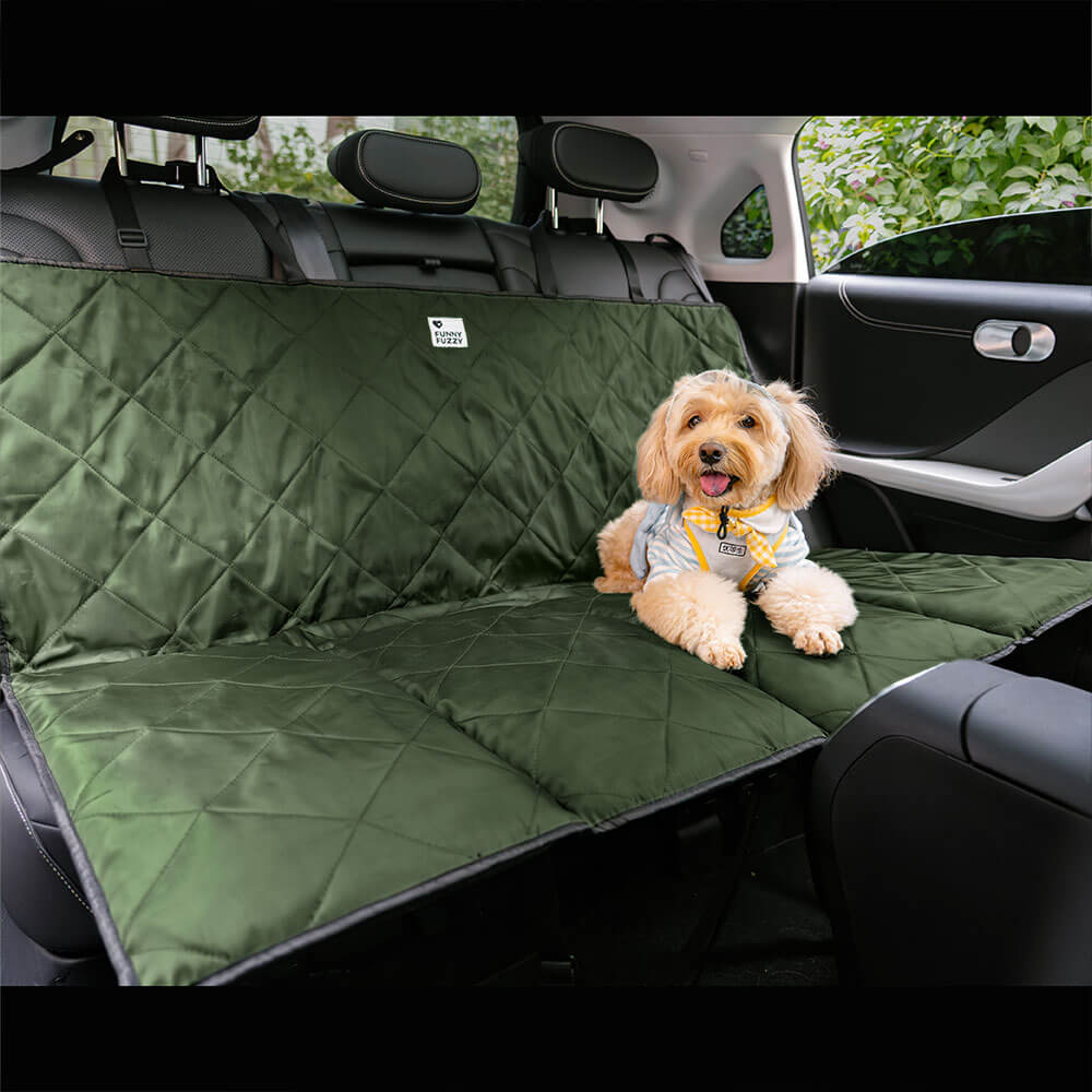 Travel Portable & Waterproof Folding Dog Car Back Seat Bed