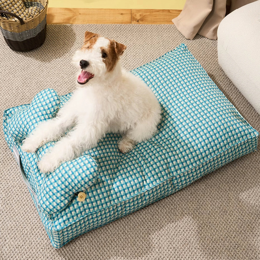 Waffle Shape Sweet Dreams Calming Dog Bed