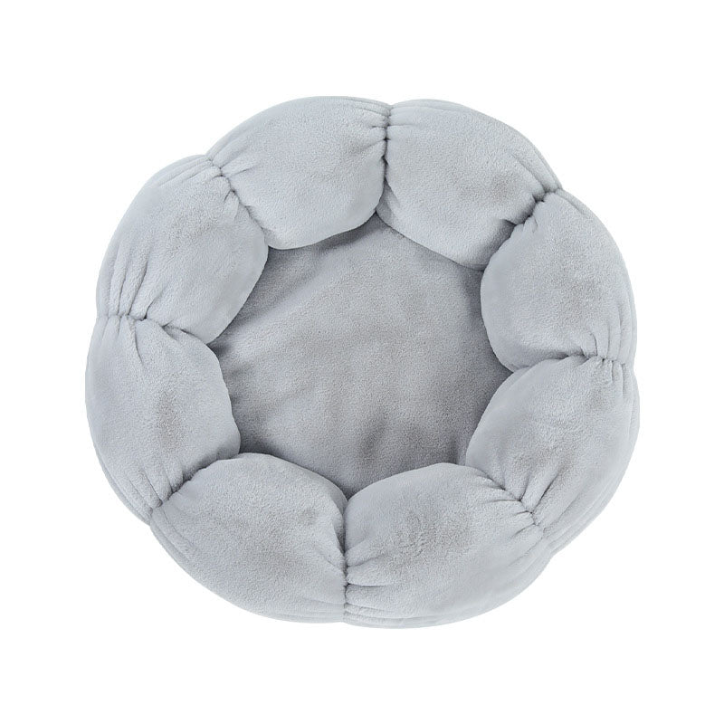 Deep Sleeping Flower Shape Cat Bed