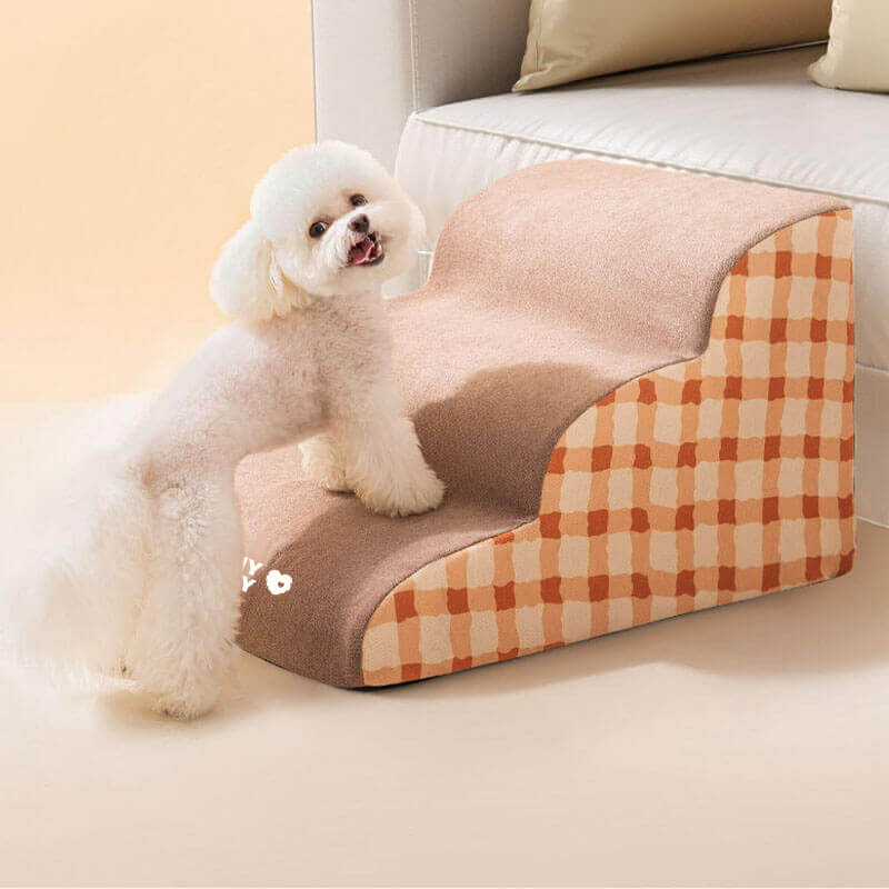 Plain Pattern Pet Climbing Ladder Removable Dog Stairs