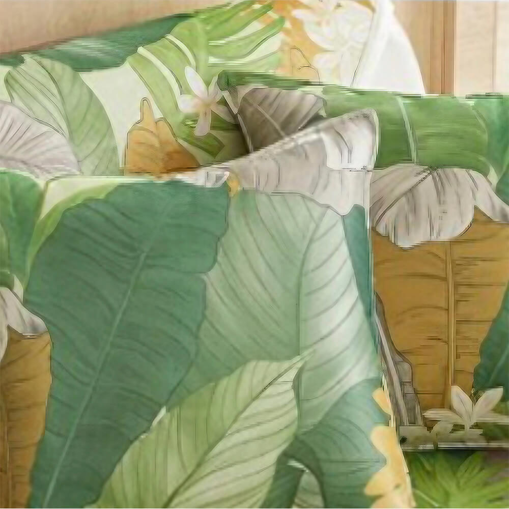 Tropical Leaves Cooling Non-slip Sectional Couch Cover