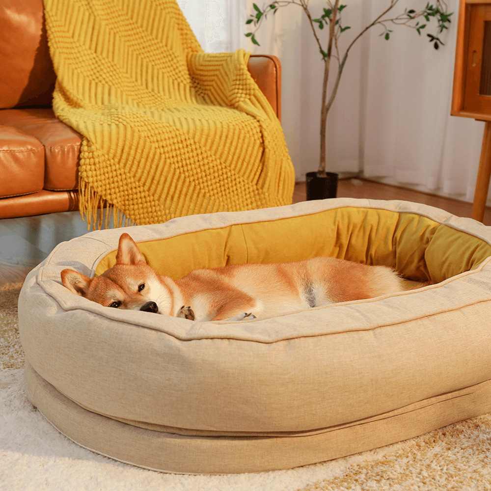 Leaf Shape Dog Blanket With Donut Dog Bed Luxury Dog Gifts