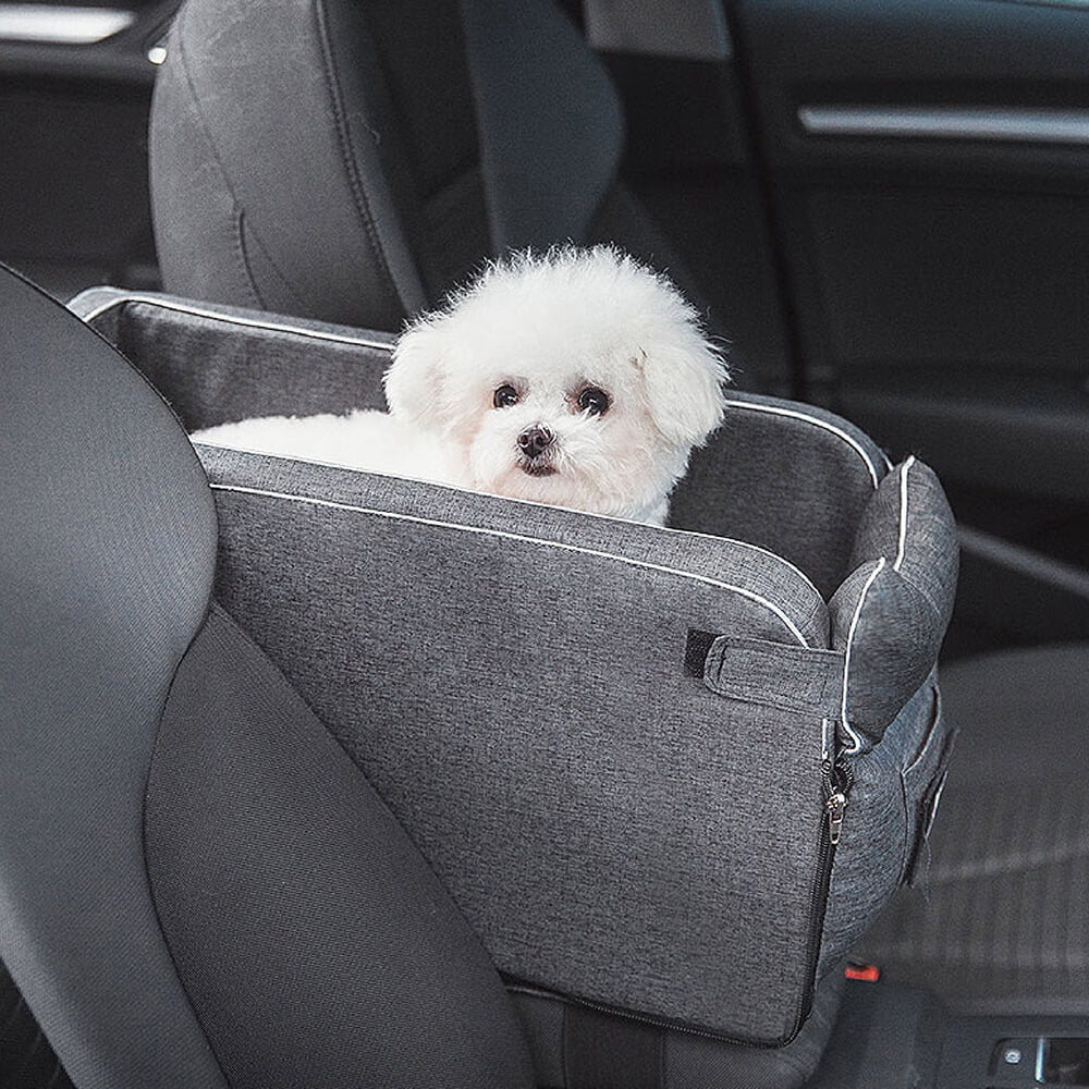 Suede Square Lookout Console Pet Car Seat