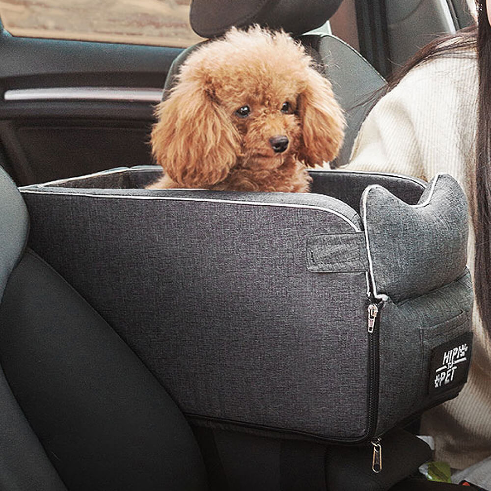 Suede Square Lookout Console Pet Car Seat